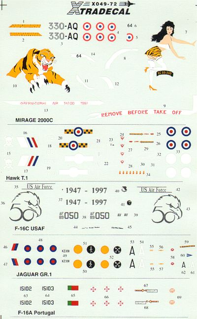 Xtradecal 72049 1:72 RIAT Fairford 1997