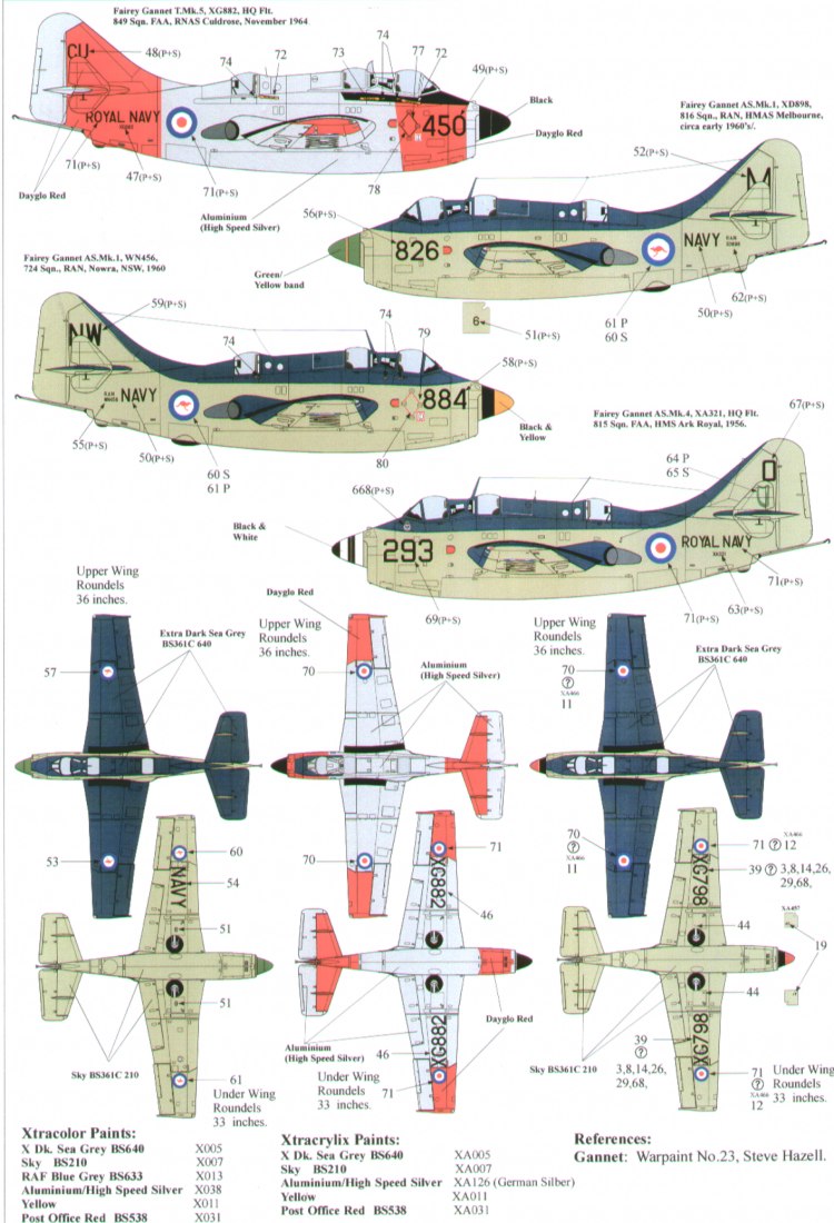 Xtradecal 72070 1:72 Fairey Gannet