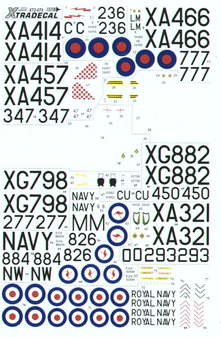 Xtradecal 72070 1:72 Fairey Gannet