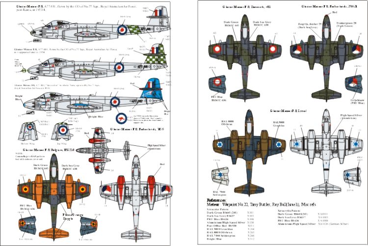 Xtradecal 72071 1:72 Foreign Gloster Meteor F.8s