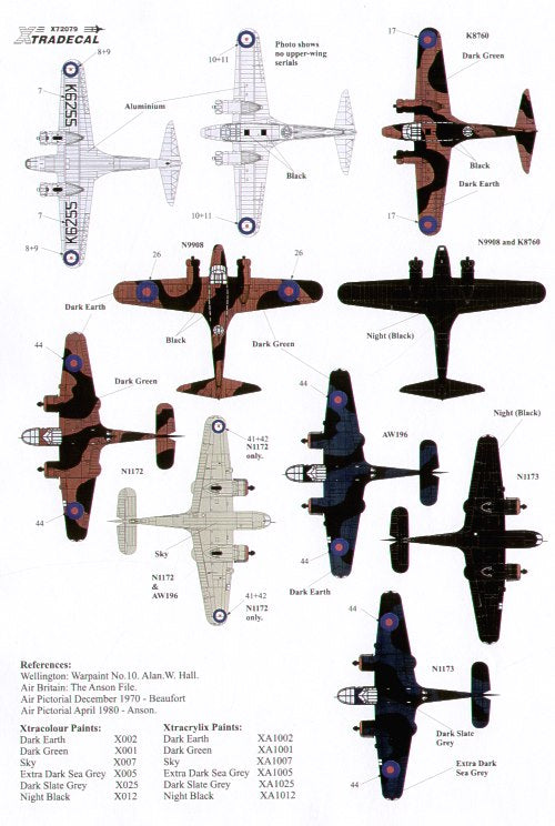 Xtradecal 72079 1:72 RAF Coastal Command 1938-42