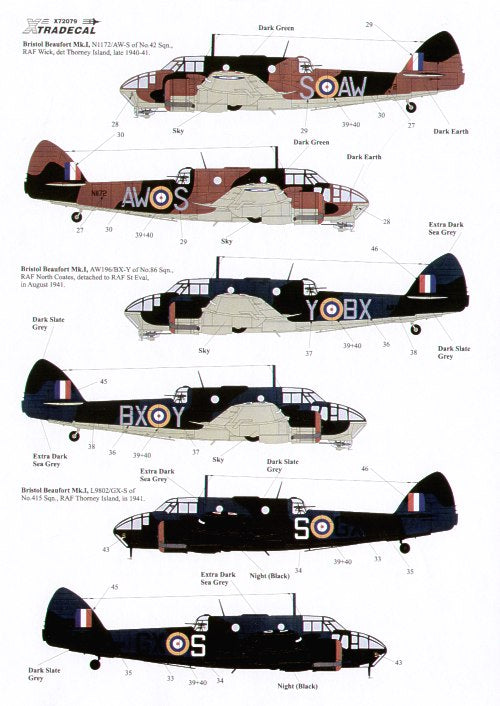 Xtradecal 72079 1:72 RAF Coastal Command 1938-42