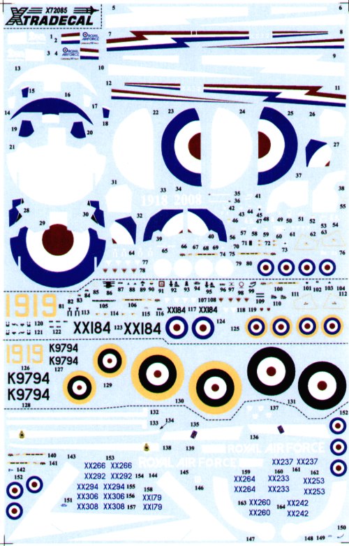 Xtradecal 72085 1:72 BAe Hawk T.1 2008 & Supermarine Spitfire Mk.I/Mk.1 1938