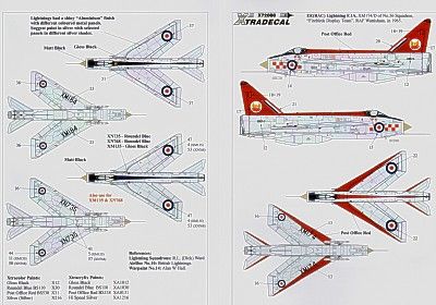 Xtradecal 72088 1:72 BAC/EE Lightning F.1A/F.2