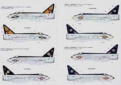 Xtradecal 72088 1:72 BAC/EE Lightning F.1A/F.2