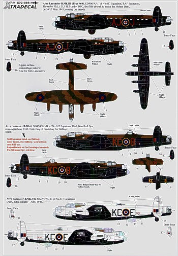 Xtradecal 72093 1:72 (Dambusters) Squadron 1943-2008 History