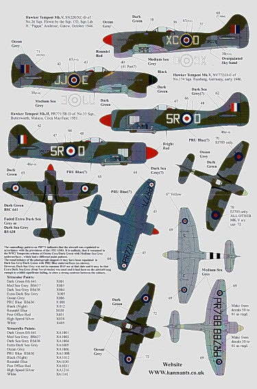 Xtradecal 72094 1:72 Hawker Tempest Mk.II and Mk.V