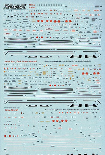 Xtradecal 72096 1:72 BAC/EE Lightning Complete Stencil Data