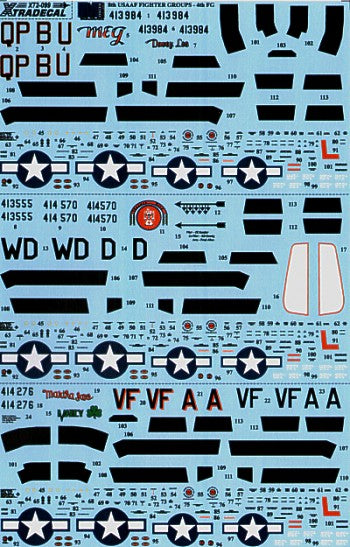 Xtradecal 72099 1:72 North-American P-51D Mustangs from the 4th FG