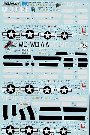 Xtradecal 72101 1:72 North-American P-51B Mustangs 4th Fighter Gp RAF Debden 1942-45