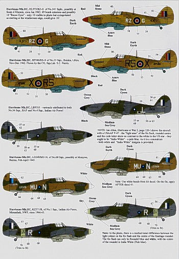 Xtradecal 72113 1:72 Hawker Hurricane Mk.IIc