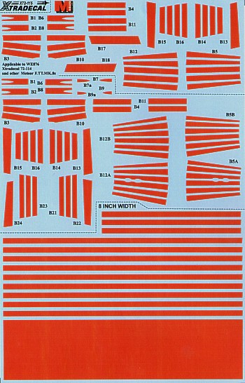 Xtradecal 72115 1:72 Gloster Meteor F.TT F.8 Day-glo Orange Stripes