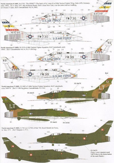 Xtradecal 72116 1:72 North-American F-100D/F Super Sabre Part 1