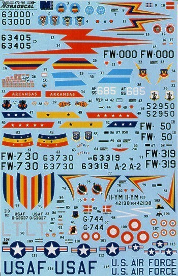 Xtradecal 72116 1:72 North-American F-100D/F Super Sabre Part 1