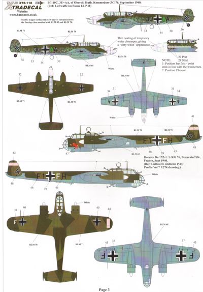 Xtradecal 72118 1:72 Battle of Britain 70th Anniversary 2010 Luftwaffe