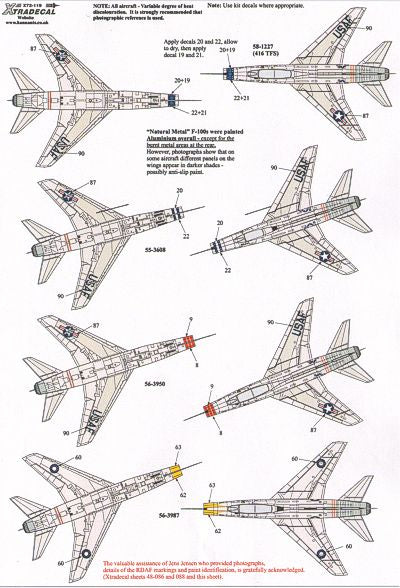 Xtradecal 72119 1:72 North-American F-100D/F Super Sabre Two Seat Part 2