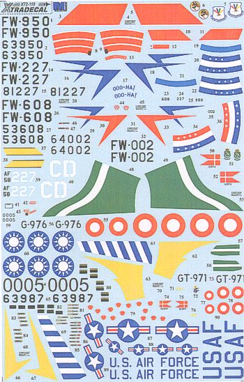 Xtradecal 72119 1:72 North-American F-100D/F Super Sabre Two Seat Part 2