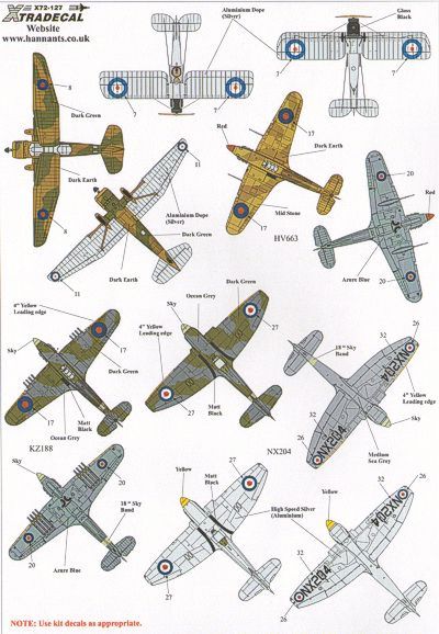 Xtradecal 72127 1:72 RAF 6 Squadron History 1931-2010