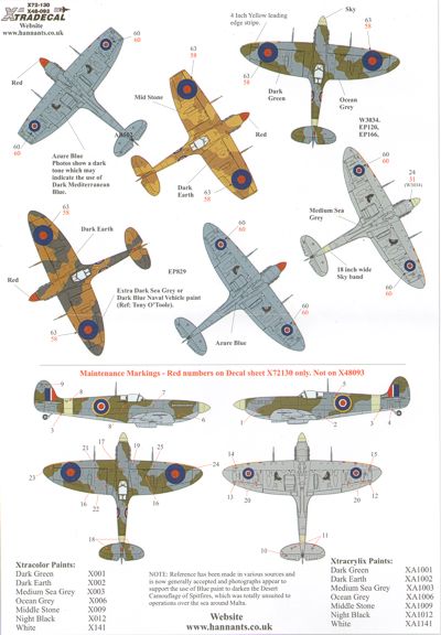 Xtradecal 72130 1:72 Supermarine Spitfire Mk.Vb