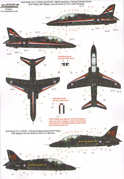 Xtradecal 72137 1:72 RAF Display Aircraft 1993 and 2011