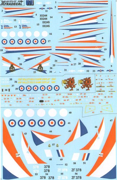 Xtradecal 72137 1:72 RAF Display Aircraft 1993 and 2011