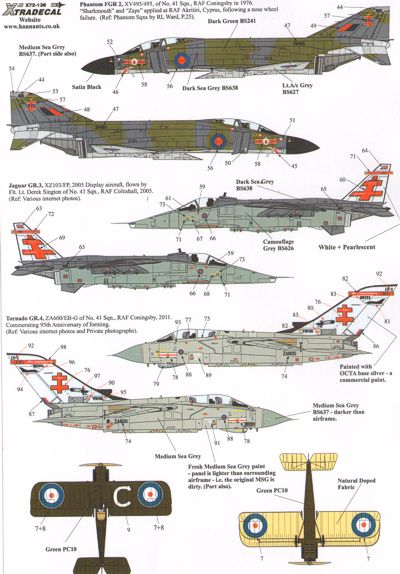 Xtradecal 72138 1:72 RAF History 41 Squadron Part 1