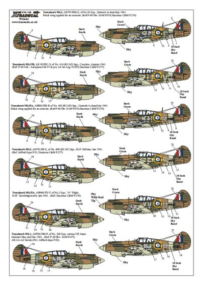 Xtradecal 72139 1:72 Curtiss P-40B Tomahawk