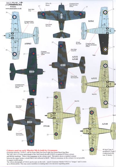 Xtradecal 72140 1:72 Yanks with Roundels U.S. Aircraft in the FAA Part 1