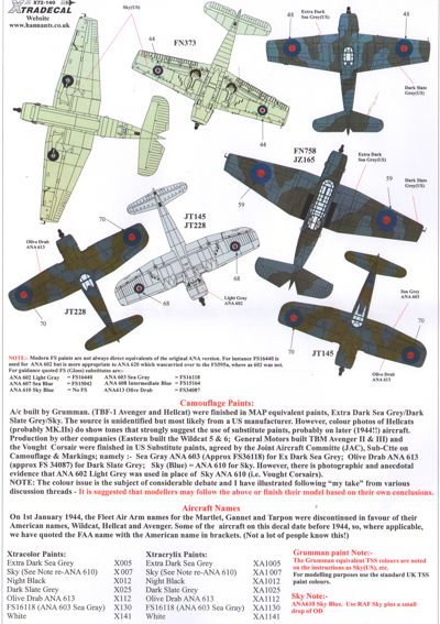 Xtradecal 72140 1:72 Yanks with Roundels U.S. Aircraft in the FAA Part 1