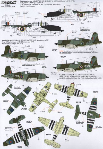 Xtradecal 72141 1:72 Yanks with Roundels U.S. Aircraft in the FAA Part 2