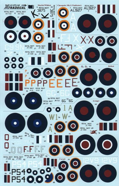 Xtradecal 72141 1:72 Yanks with Roundels U.S. Aircraft in the FAA Part 2