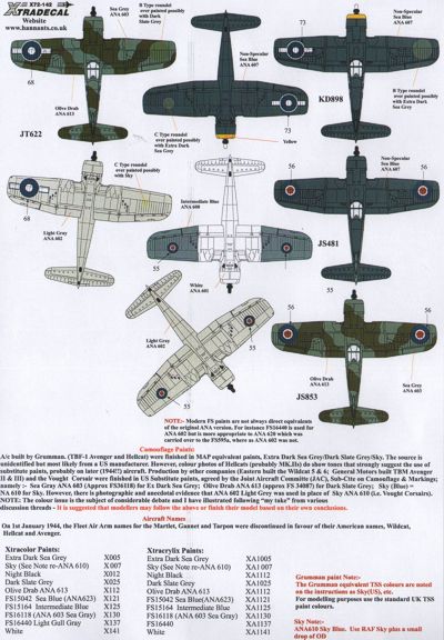 Xtradecal 72142 1:72 Yanks with Roundels U.S. Aircraft in the FAA Part 3