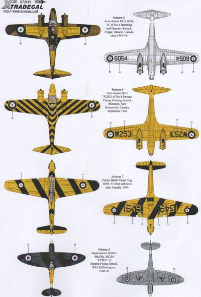 Xtradecal 72143 1:72 Commonwealth Trainers