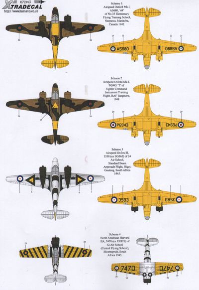 Xtradecal 72143 1:72 Commonwealth Trainers