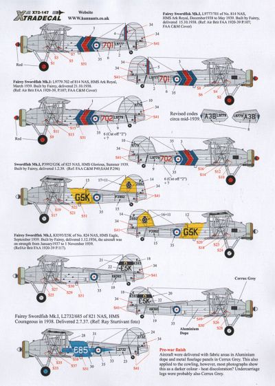 Xtradecal 72147 1:72 Fairey Swordfish Mk.I Part 2