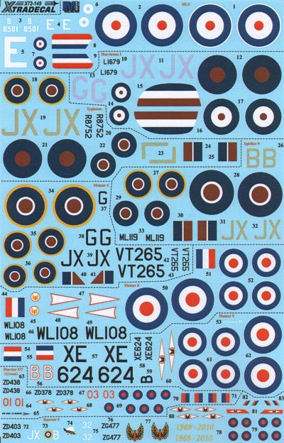 Xtradecal 72149 1:72 RAF No 1 Squadron 100 Years