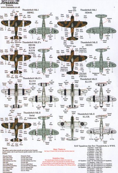 Xtradecal 72152 1:72 Yanks with Roundels Republic P-47D Thunderbolt in RAF/SEAC Service Part 4