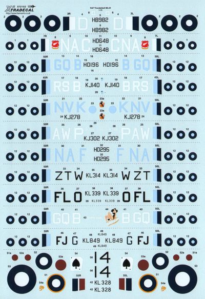 Xtradecal 72152 1:72 Yanks with Roundels Republic P-47D Thunderbolt in RAF/SEAC Service Part 4