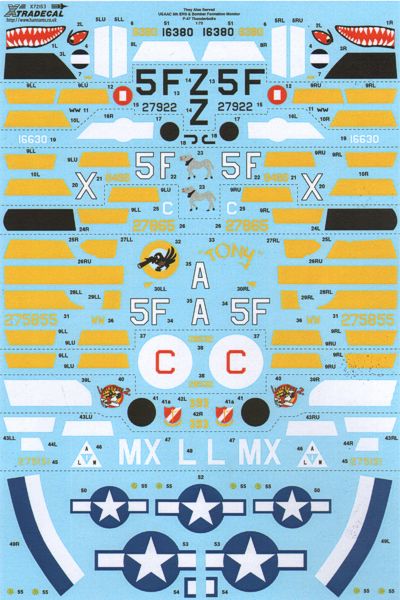 Xtradecal 72153 1:72 Republic P-47D Thunderbolts