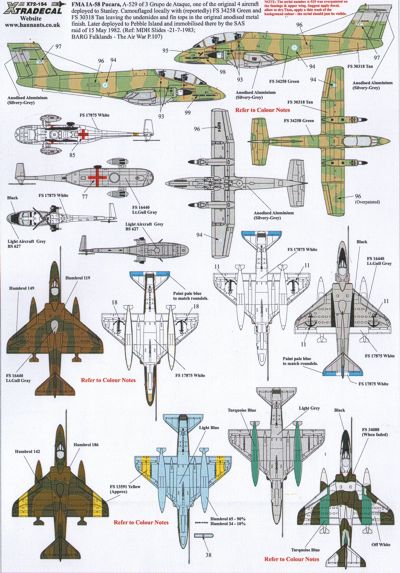 Xtradecal 72154 1:72 Falklands War 1982 Argentina