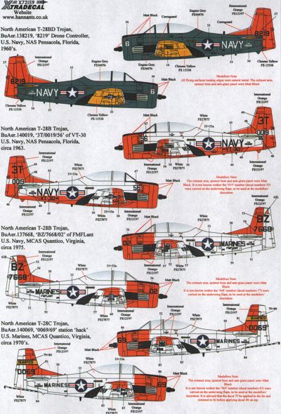 Xtradecal 72159 1:72 North-American T-28B/C Trojan