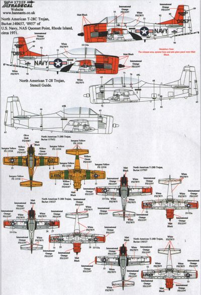 Xtradecal 72159 1:72 North-American T-28B/C Trojan