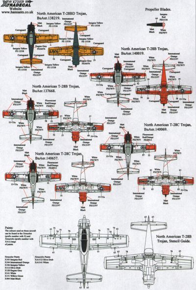 Xtradecal 72159 1:72 North-American T-28B/C Trojan