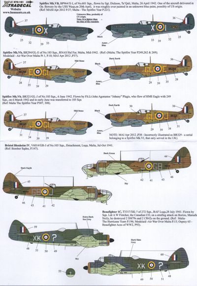 Xtradecal 72161 1:72 The Battle for Malta RAF