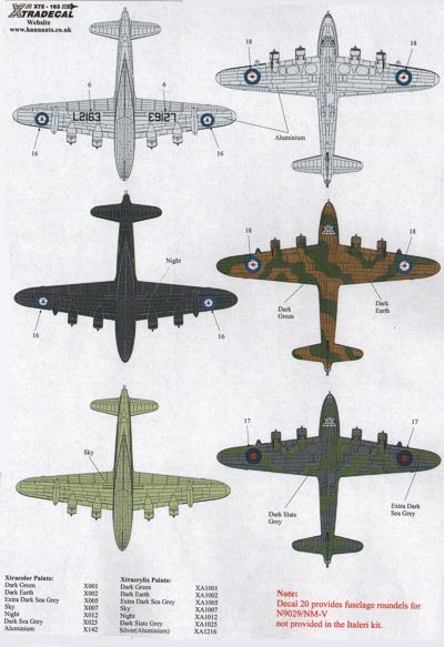 Xtradecal 72163 1:72 Short Sunderland Mk.I