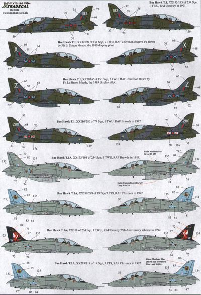 Xtradecal 72166 1:72 BAe Hawk T.1A 1979-1992