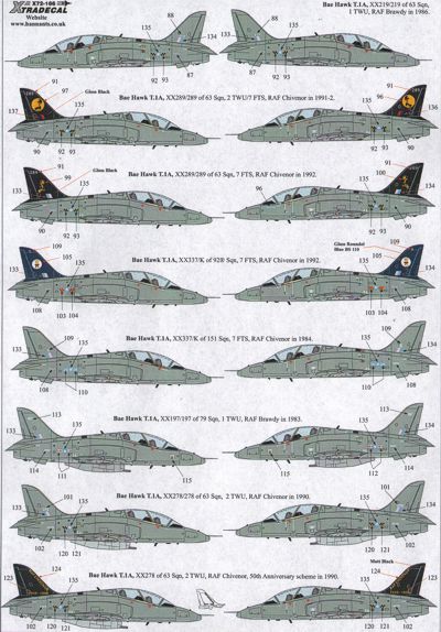 Xtradecal 72166 1:72 BAe Hawk T.1A 1979-1992