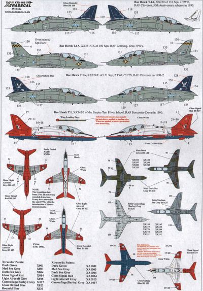 Xtradecal 72166 1:72 BAe Hawk T.1A 1979-1992