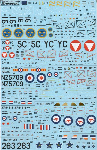 Xtradecal 72173 1:72 de Havilland Vampire T.55 Overseas Operators Part 1