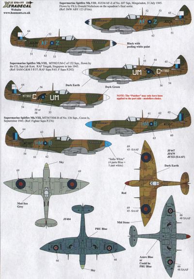 Xtradecal 72177 1:72 Supermarine Spitfire Mk.VIII – Puzzle Craft